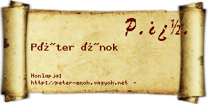 Péter Énok névjegykártya