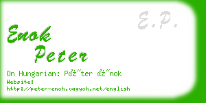 enok peter business card